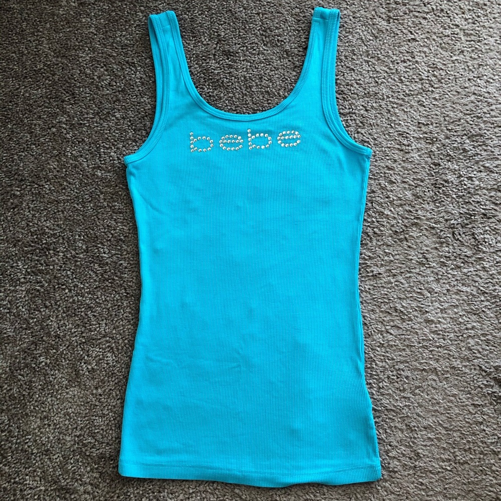 ****SOLD//SOLD***Bebe Logo Crystals Tank Top